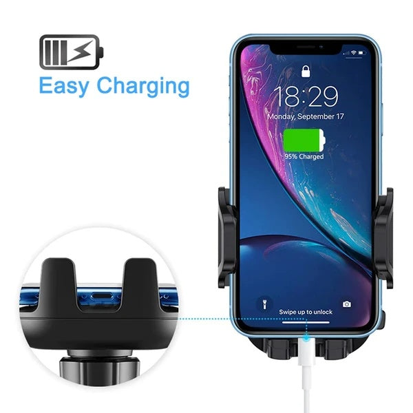 360° Universal Car Phone Mount – Windshield Holder for Mobile, Cell Phone & GPS