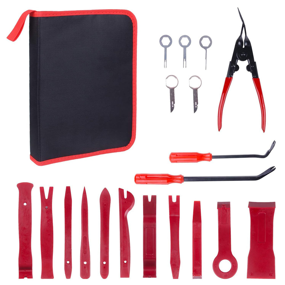 19-Piece Auto Trim Removal Kit – Car Panel Pry Tool Set for Dashboard, Stereo & Interior