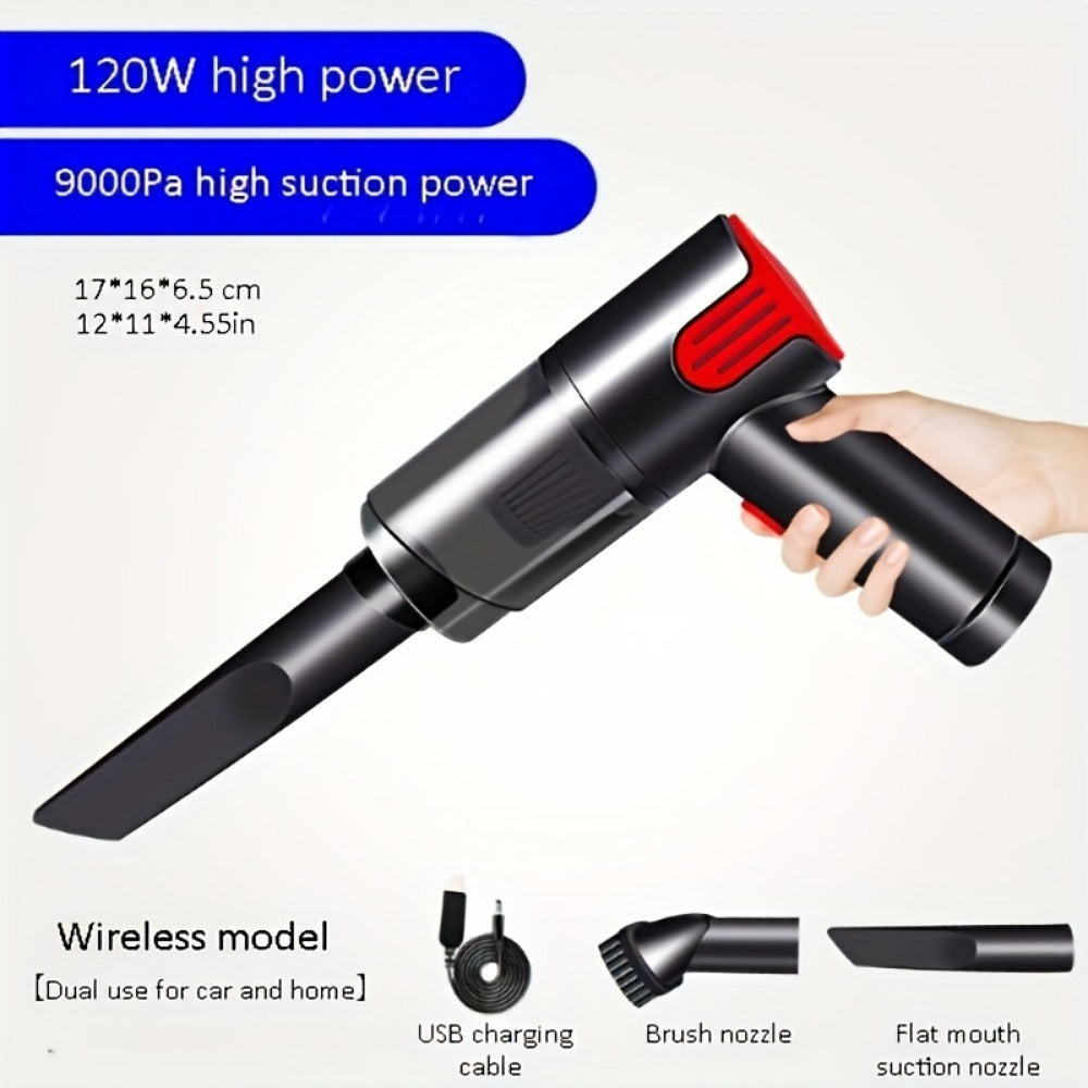 Wireless Car Vacuum Cleaner – USB Rechargeable Handheld Mini Portable for Car & Home